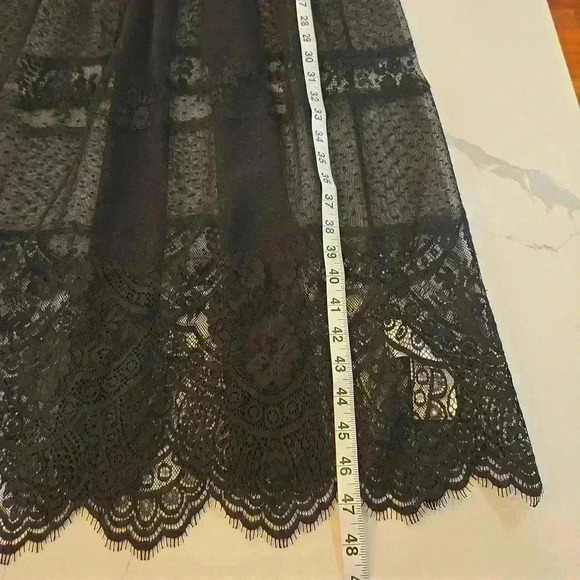 Free People Sheer Crochet Lace Embroidered Maxi Dress Top Black Size Small - Picture 11 of 12